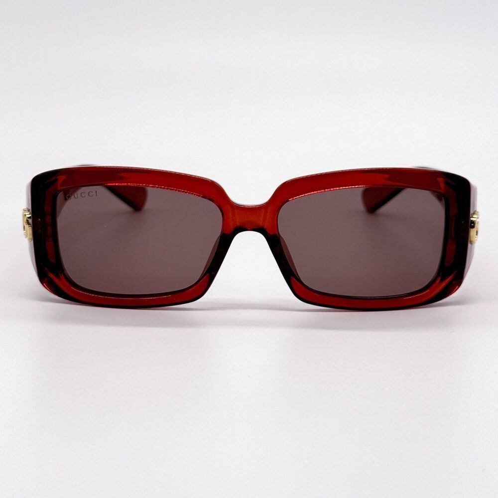 NWT Gucci GG1403SK-003-54 Burgundy Square 54mm Sunglasses - Picture 3 of 5